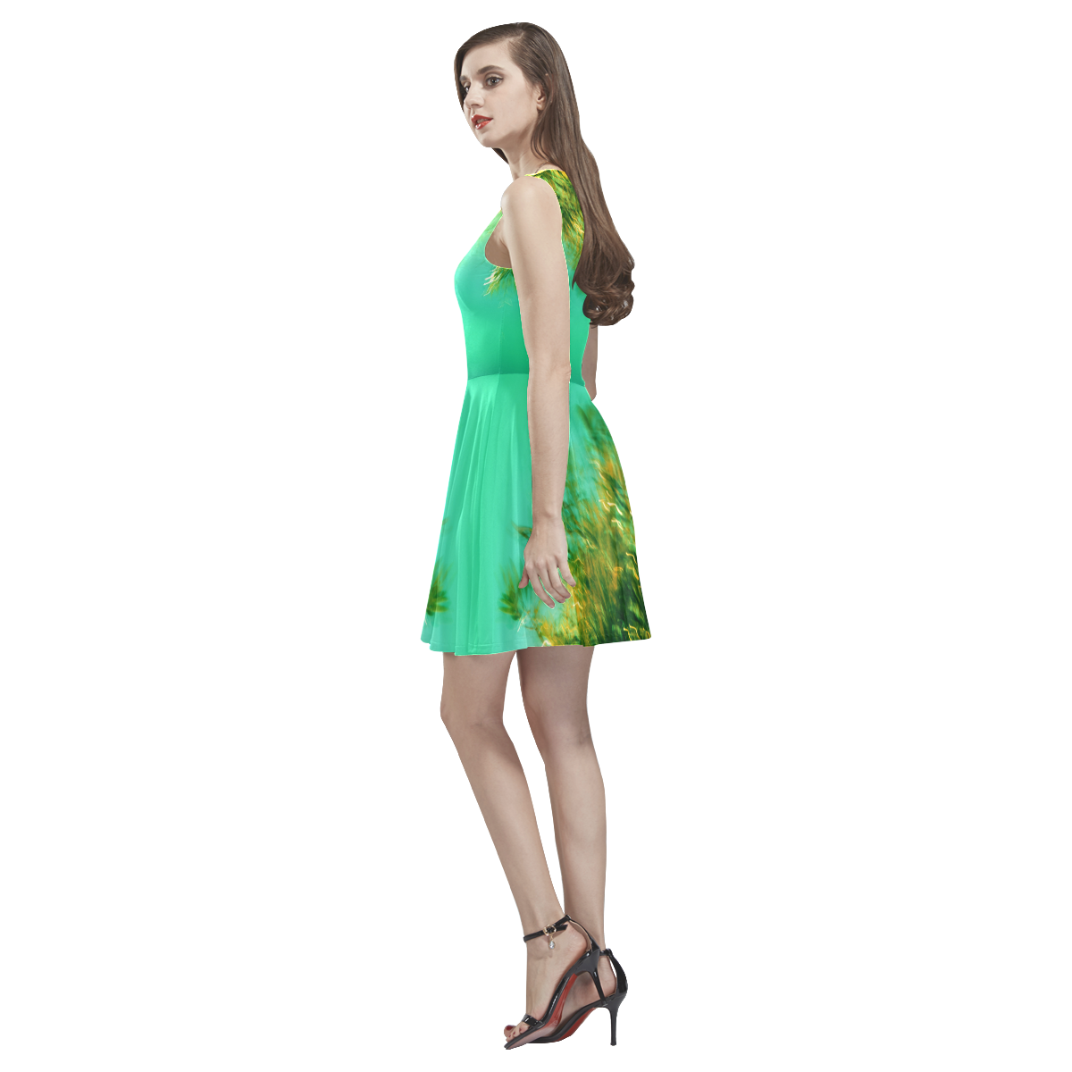 underwater feeling Thea Sleeveless Skater Dress(Model D19)