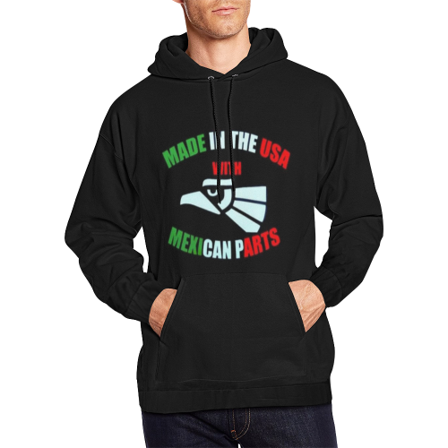 Made With Mexican Parts All Over Print Hoodie for Men/Large Size (USA Size) (Model H13)