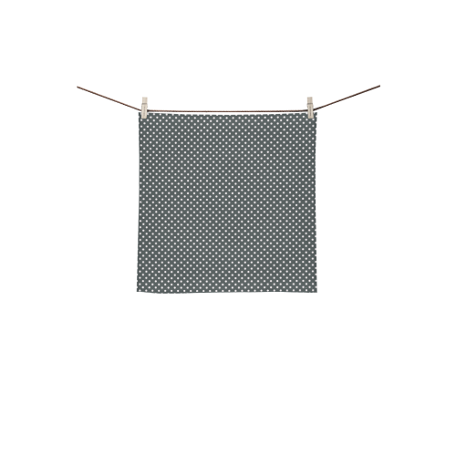 Silver polka dots Square Towel 13“x13”