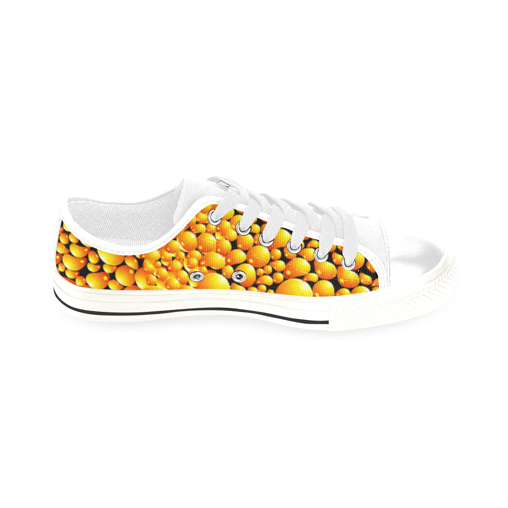 yellow bubble Men's Classic Canvas Shoes/Large Size (Model 018)