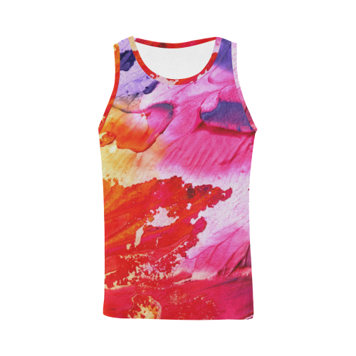 Red purple paint All Over Print Tank Top for Men (Model T43)