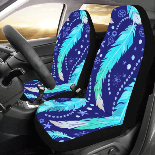 Boho Feathers Car Seat Covers (Set of 2)