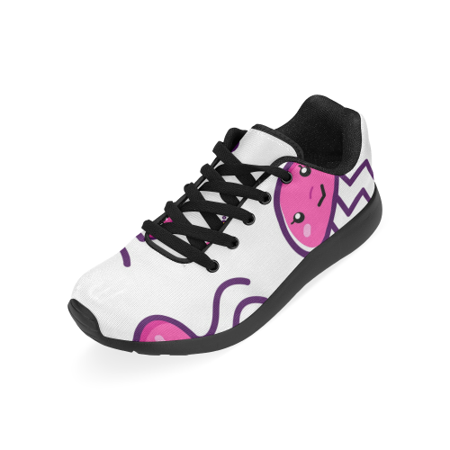 Cute jellyfishes pink Kid's Running Shoes (Model 020)