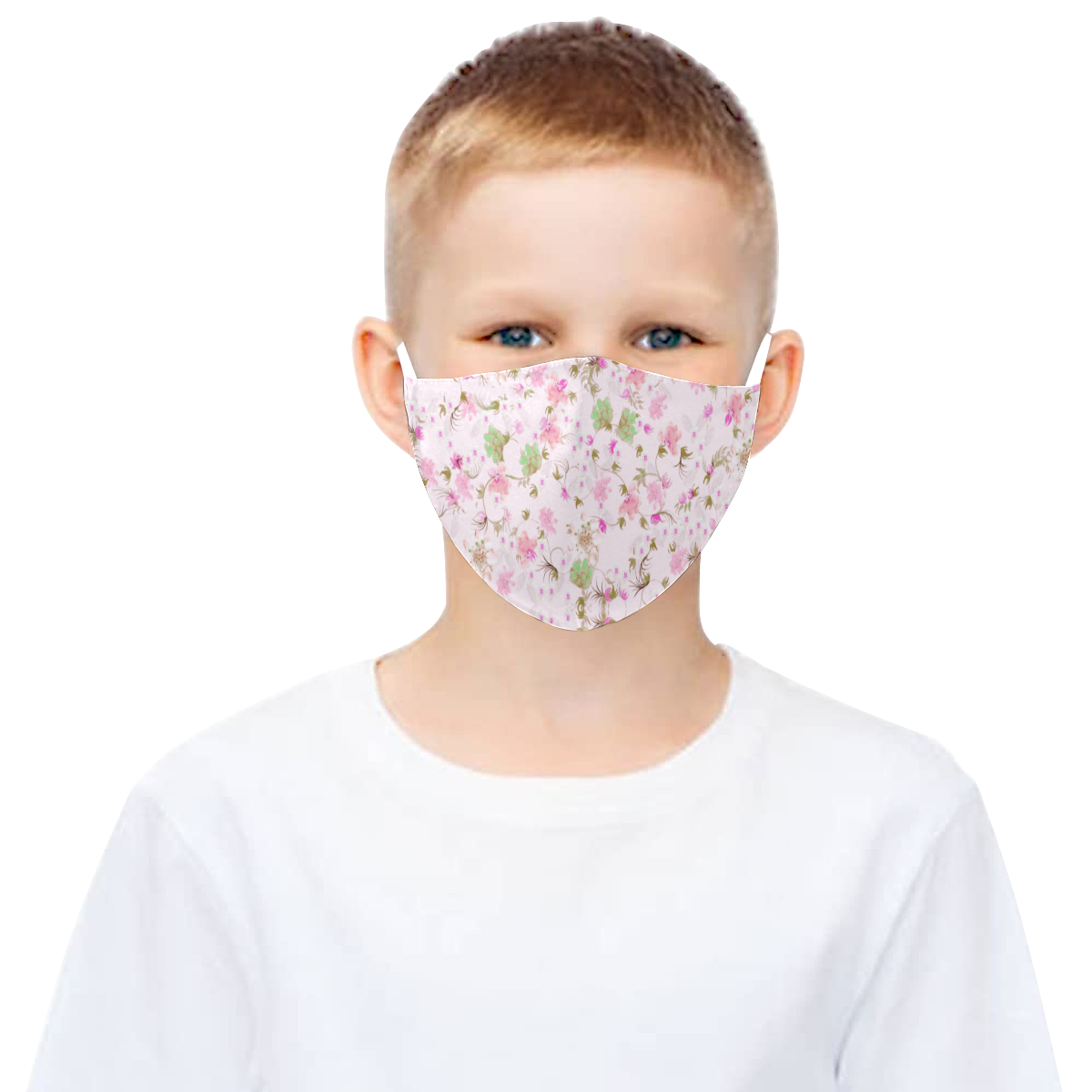 flowers-9 3D Mouth Mask with Drawstring (Pack of 10) (Model M04)