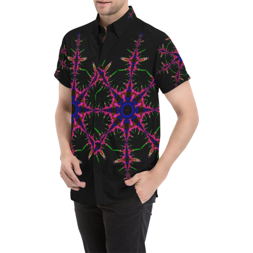 Distribution Mandala Men's All Over Print Short Sleeve Shirt (Model T53)