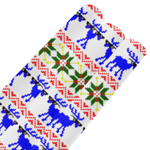 Christmas Ugly Sweater Deer "Deal With It" Gift Wrapping Paper 58"x 23" (3 Rolls)