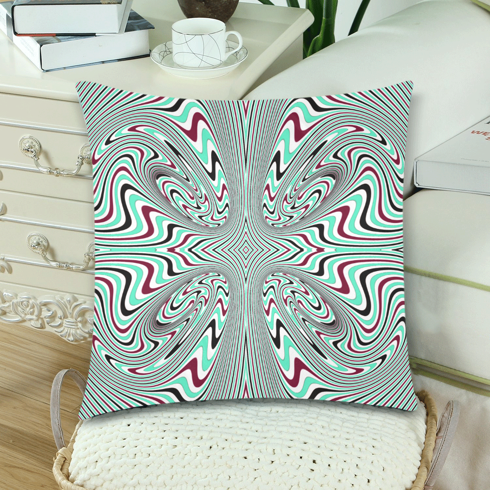 spiral Custom Zippered Pillow Cases 18"x 18" (Twin Sides) (Set of 2)