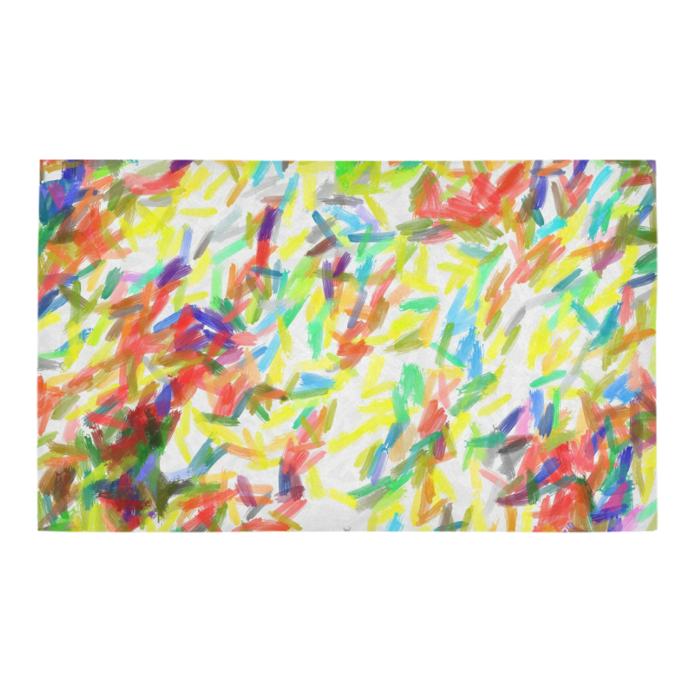 Colorful brush strokes Azalea Doormat 30" x 18" (Sponge Material)