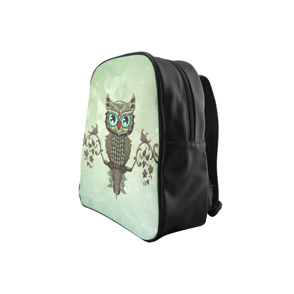 Wonderful owl, diamonds School Backpack (Model 1601)(Small)