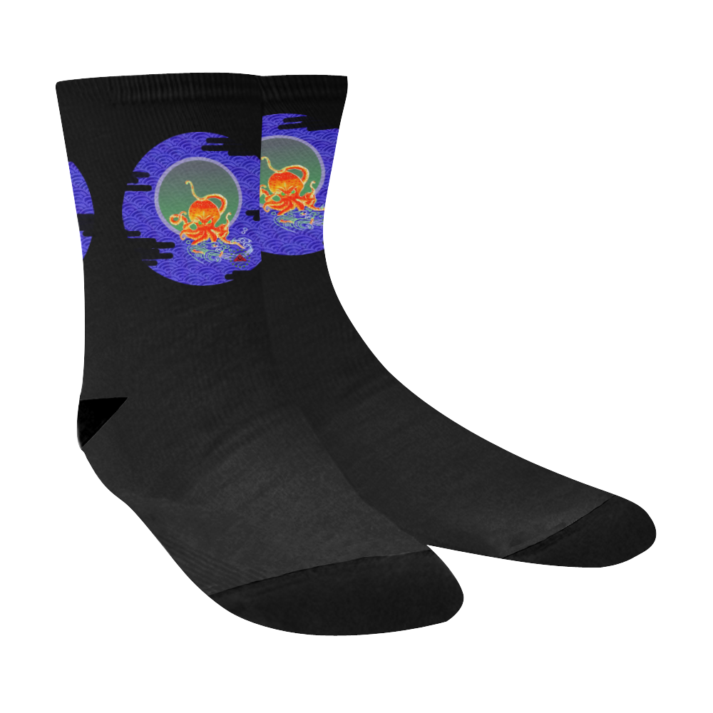 The Lowest of Low Japanese Angry Octopus Crew Socks