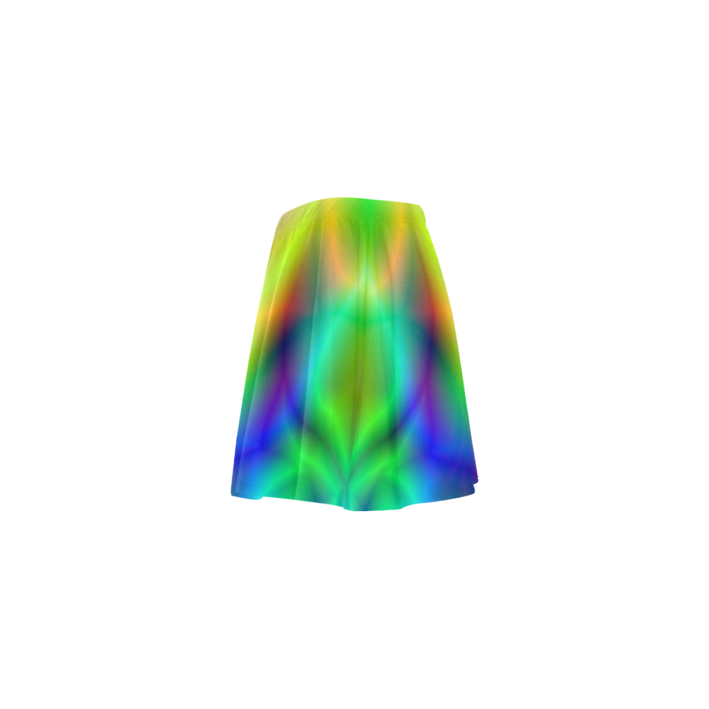 Electric Rainbow Mini Skating Skirt (Model D36)