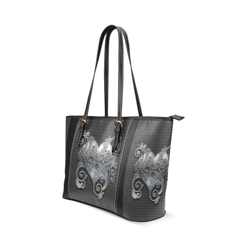 heart-2115909 Leather Tote Bag/Large (Model 1640)