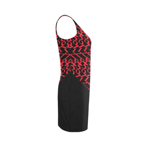 NUMBERS Collection 1234567 Black/Red Flag Medea Vest Dress (Model D06)