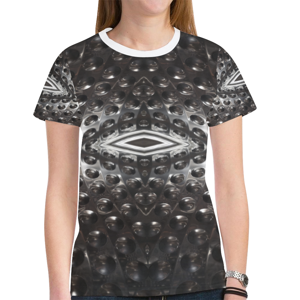 in the machine New All Over Print T-shirt for Women (Model T45)