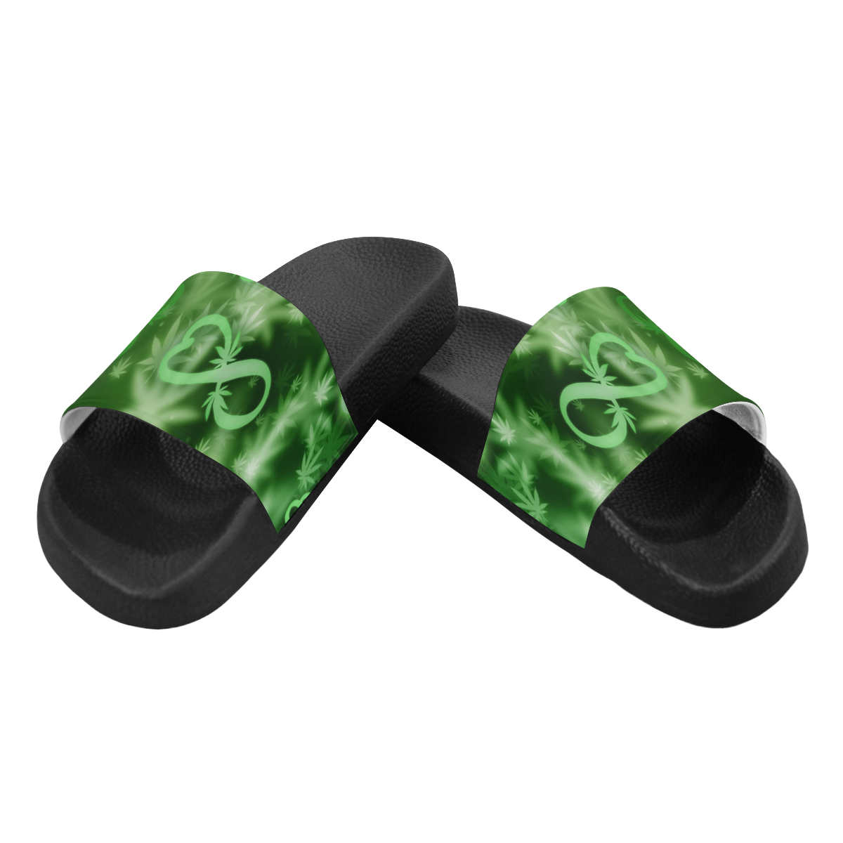 INFINITY GREEN COSMOS Women's Slide Sandals (Model 057)