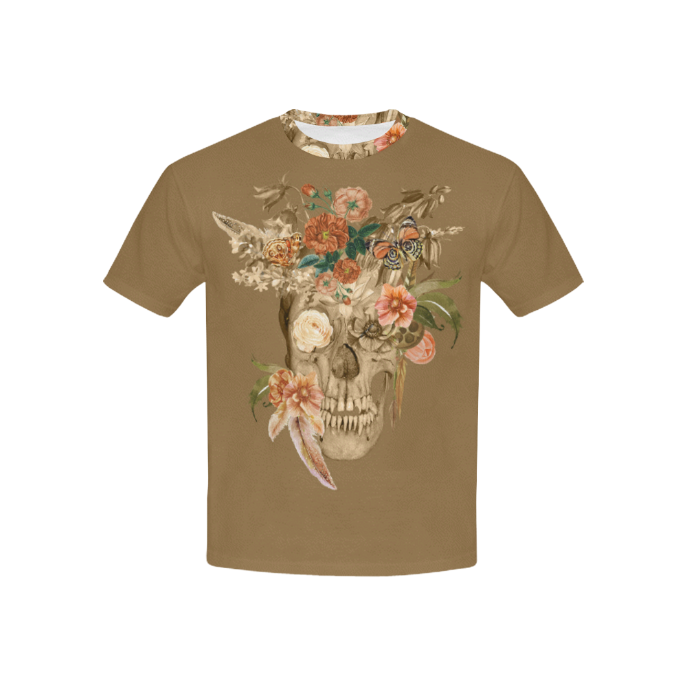 Awesome Autumn Sugarskull Kids' All Over Print T-shirt (USA Size) (Model T40)