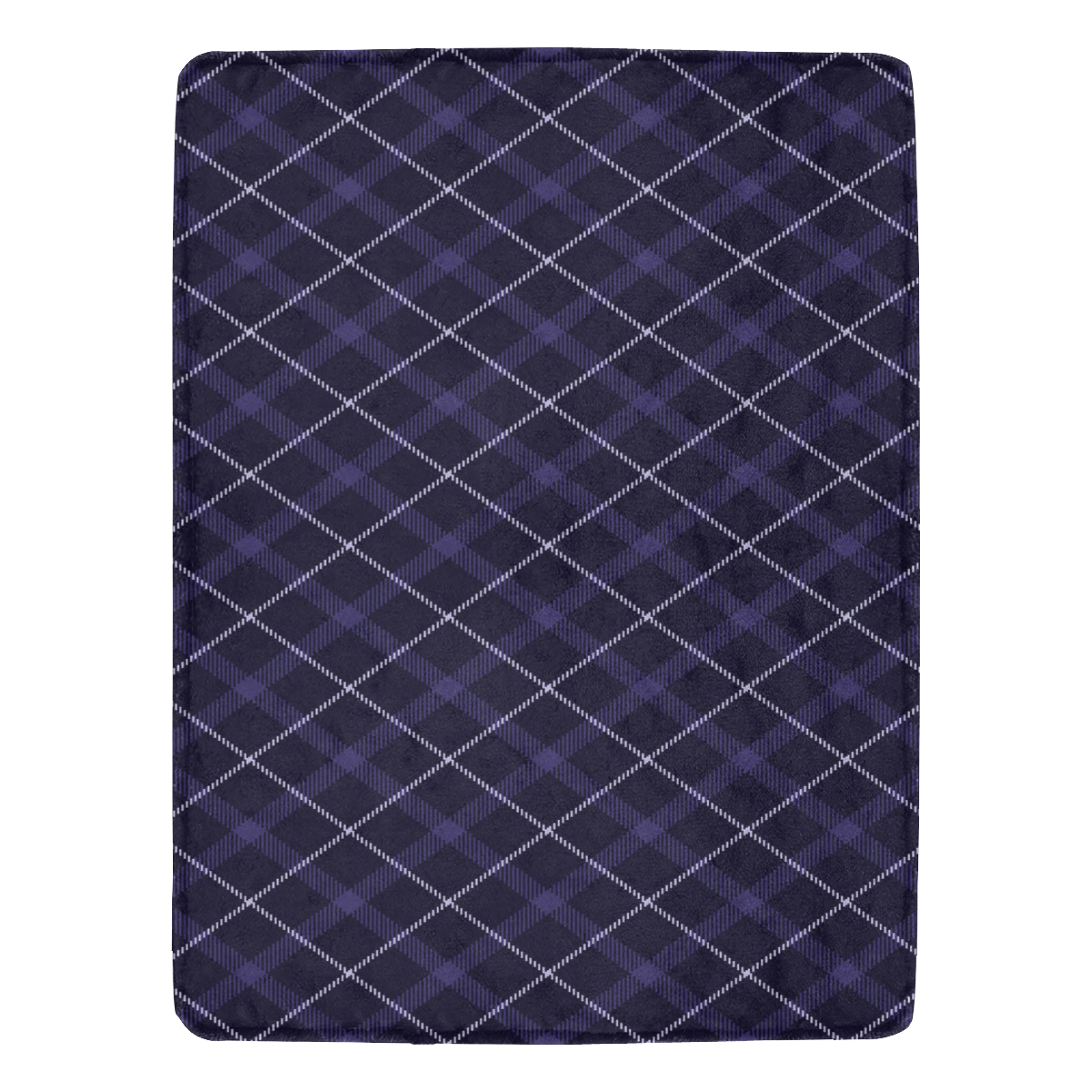 royal blue plaid diagonal tartan Ultra-Soft Micro Fleece Blanket 60"x80"
