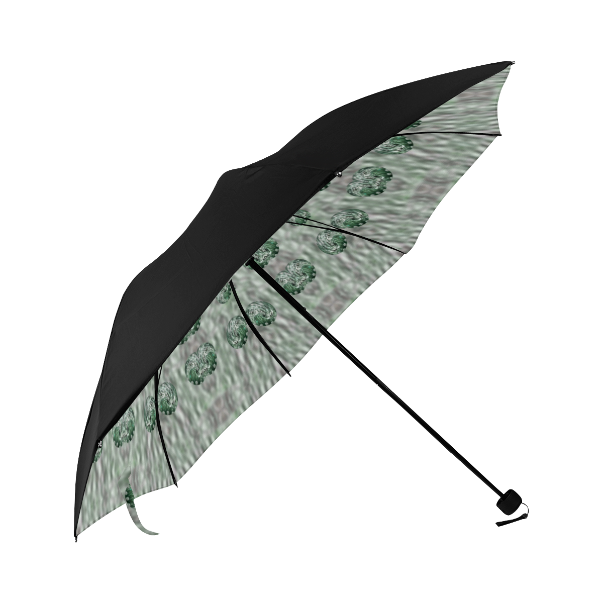 wonderful dots and festive elegant glamorous look Anti-UV Foldable Umbrella (Underside Printing) (U07)