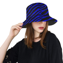 Ripped SpaceTime Stripes - Blue All Over Print Bucket Hat