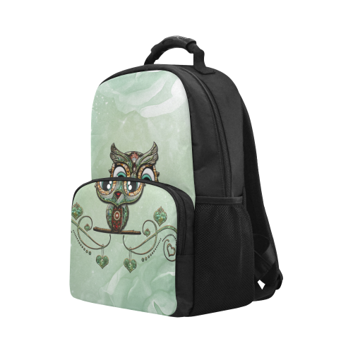 Cute little owl, diamonds Unisex Laptop Backpack (Model 1663)