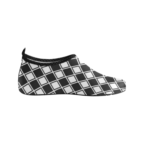 Black And White Diamonds Women's Slip-On Water Shoes (Model 056)