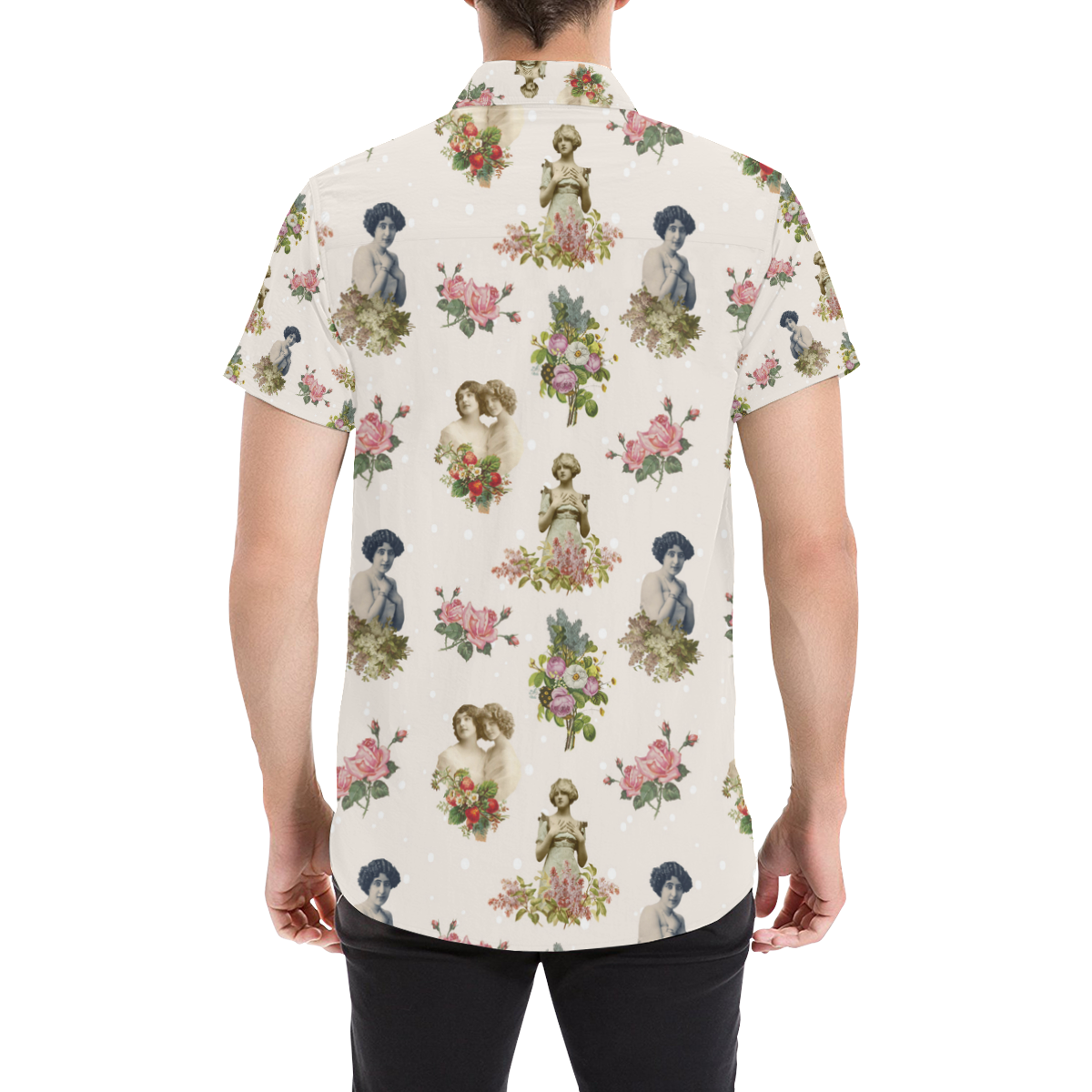 In love pattern Men's All Over Print Short Sleeve Shirt (Model T53)