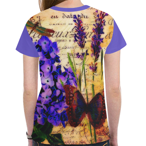 Bright botanical New All Over Print T-shirt for Women (Model T45)