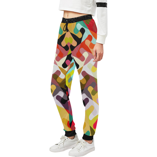 Colorful shapes Unisex All Over Print Sweatpants (Model L11)