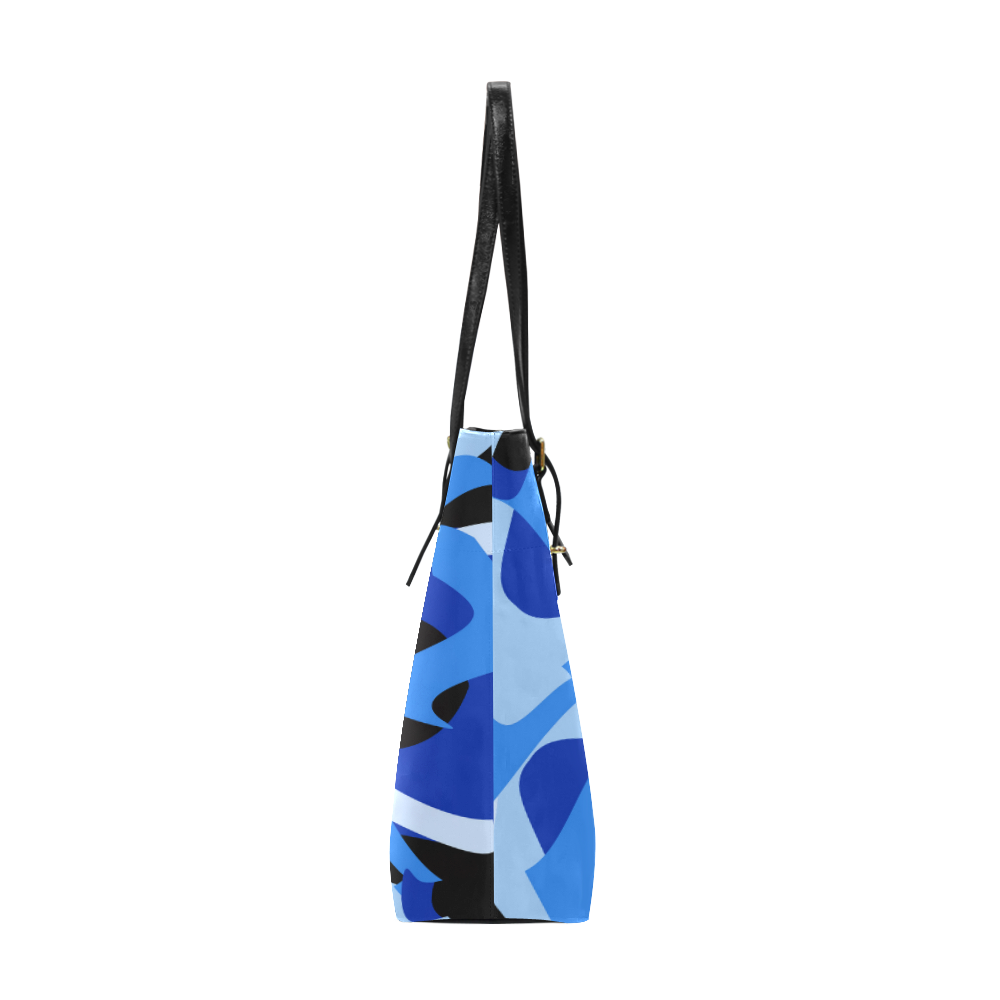 Camouflage Abstract Blue and Black Euramerican Tote Bag/Small (Model 1655)