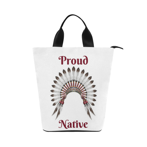 Proud Native Headdress Nylon Lunch Tote Bag (Model 1670)