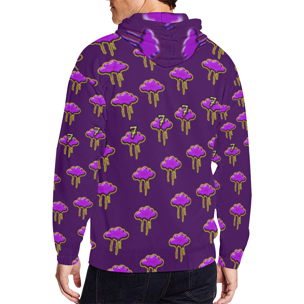 Dionixinc Cloudy Lean hoodie All Over Print Full Zip Hoodie for Men (Model H14)