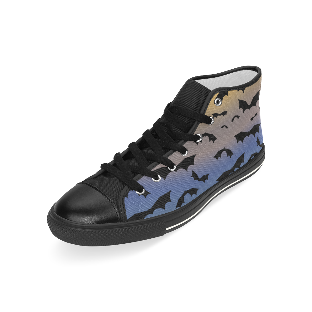 Bats in the Sunset Men’s Classic High Top Canvas Shoes (Model 017)