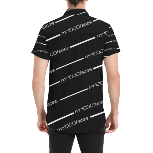 mr1000faces2 Men's All Over Print Short Sleeve Shirt/Large Size (Model T53)