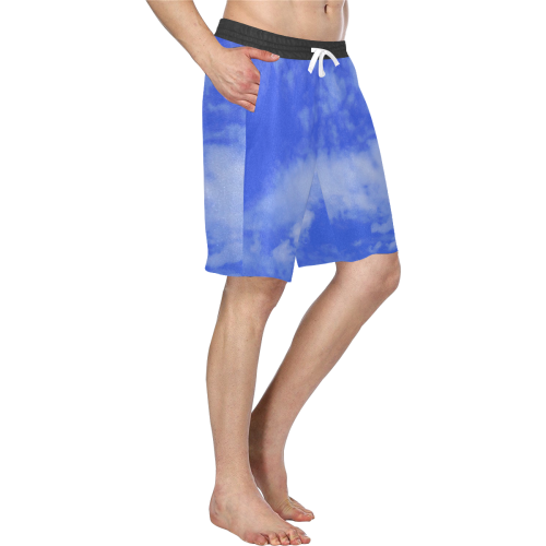 Blue Clouds Men's All Over Print Casual Shorts (Model L23)