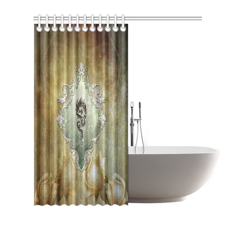 Awesome tribal dragon Shower Curtain 72"x72"
