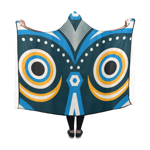 lulua tribal Hooded Blanket 60''x50''