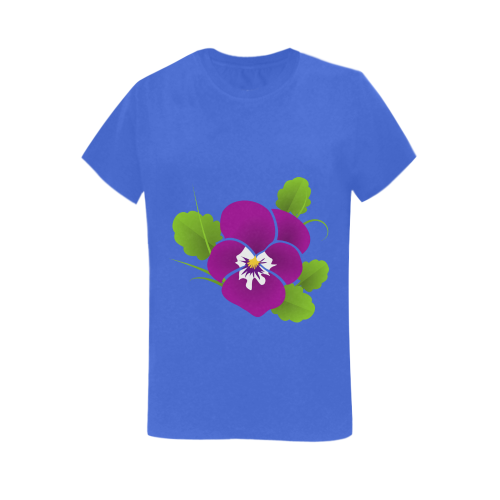 pansy Women's T-Shirt in USA Size (Two Sides Printing)