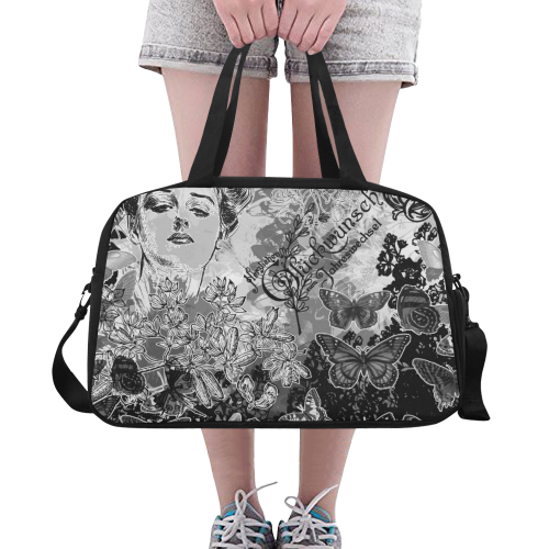 Lady and butterflies Fitness Handbag (Model 1671)