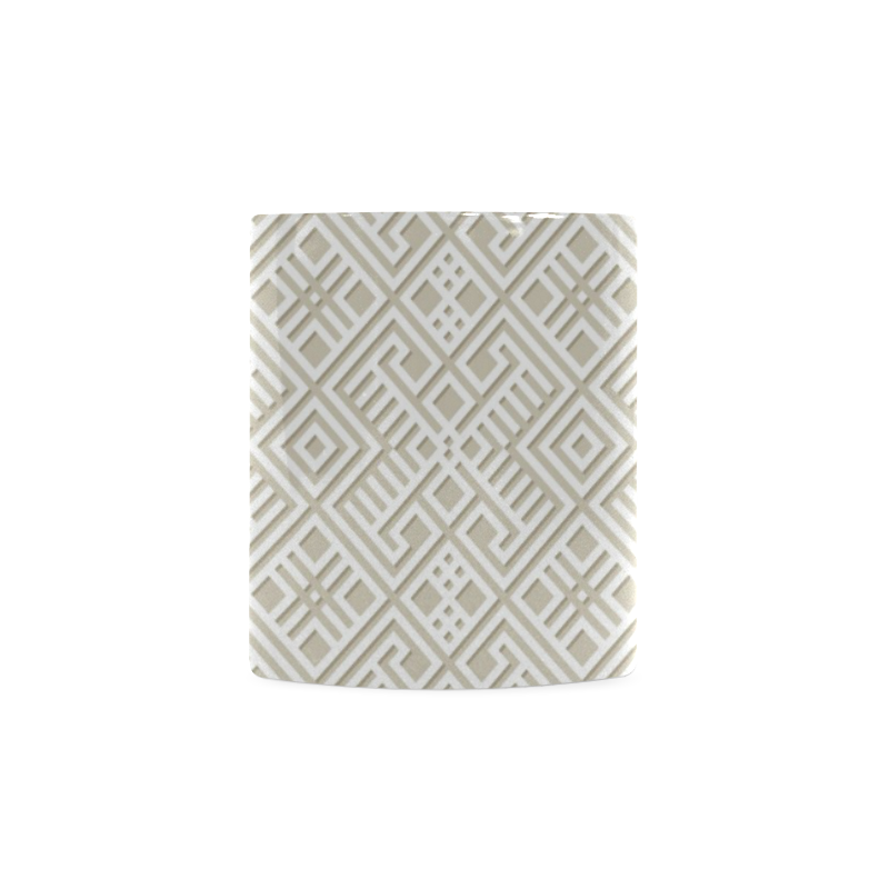 White 3D Geometric Pattern White Mug(11OZ)