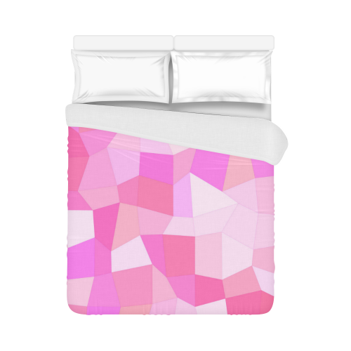 Bright Pink Mosaic Duvet Cover 86"x70" ( All-over-print)