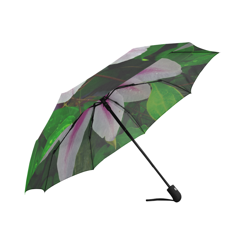 Beautiful Floral Wet Look Umbrella Auto-Foldable Umbrella (Model U04)