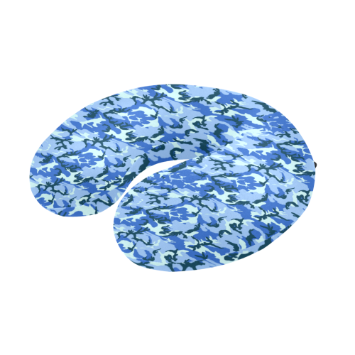 Woodland Blue Camouflage U-Shape Travel Pillow