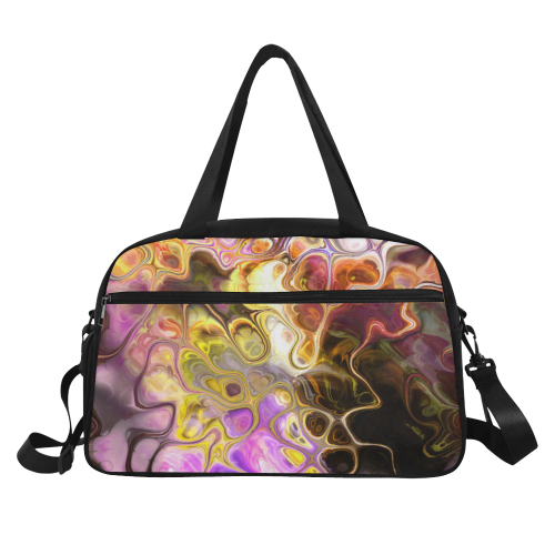Colorful Marble Design Fitness Handbag (Model 1671)
