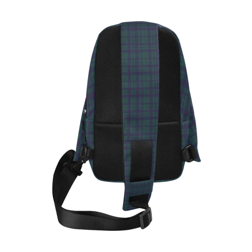 Green Plaid Rock Style Chest Bag (Model 1678)