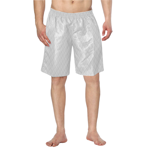 Silver Chevron Men's Swim Trunk (Model L21)