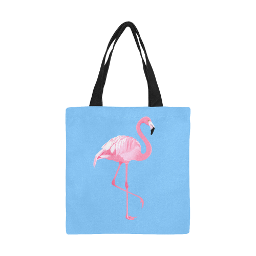 Flamingo All Over Print Canvas Tote Bag/Small (Model 1697)