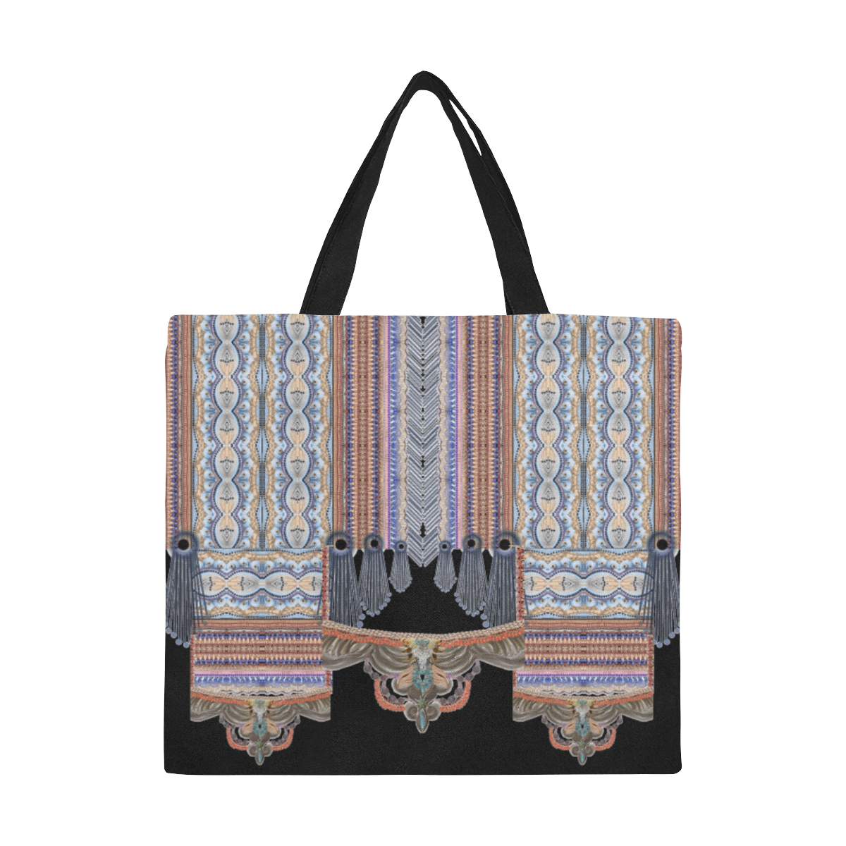 indian shawl All Over Print Canvas Tote Bag/Large (Model 1699)