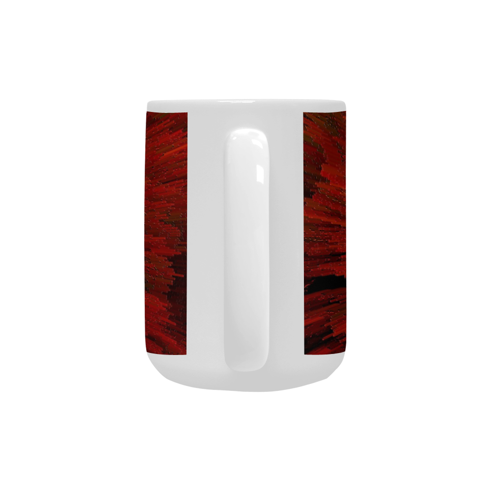 Burgundy Burst Custom Ceramic Mug (15OZ)
