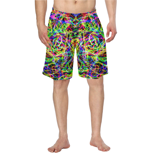 colorful abstract pattern Men's Swim Trunk/Large Size (Model L21)