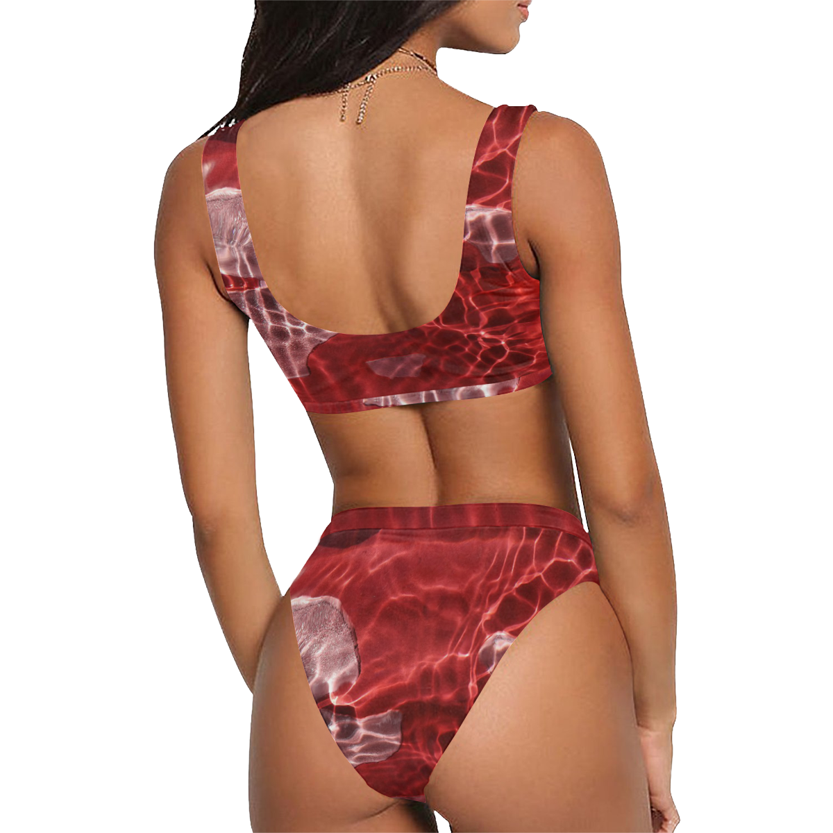 Red River Sport Top & High-Waisted Bikini Swimsuit (Model S07)